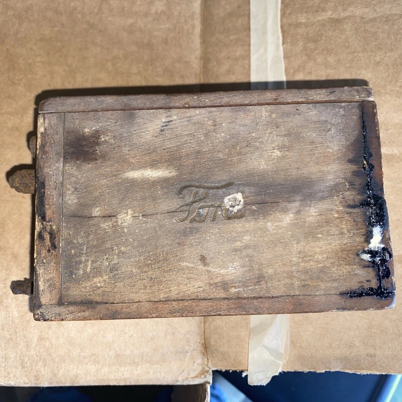 Vintage Ford Model T Wood / Brass Box Battery Ignition Buzz Coil