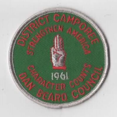 1961 District Camporee  Dan Bearo Council GRY Bdr. [YA378]