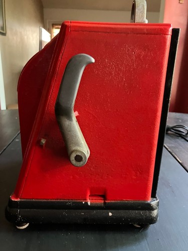 Máquina ranura estimulador de comercio de cigarrillos Sparks 1 centavo Gumball 3 carretes de la década de 1930 - Imagen 3 de 4