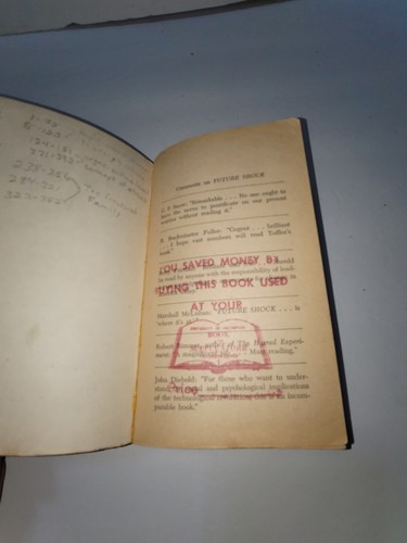 Future Shock by Alvin Toffler, Paperback, Adapting to Change, Future - Picture 6 of 8