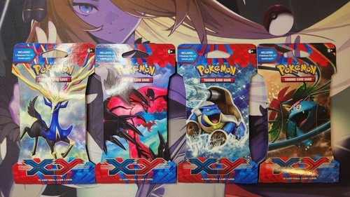 Pokemon TCG XY Basisset ÄRMEL Blister Booster Pack 4x KUNST SET KOMPLETT VERSIEGELT - Bild 1 von 2