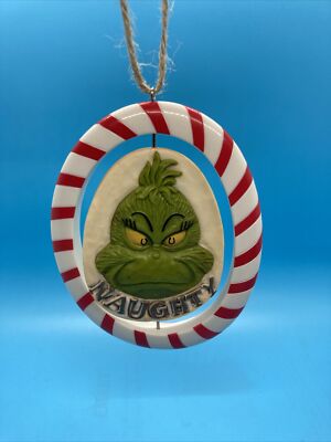 Rare Grinch Naughty Nice Spinner Jim Shore Ornament How The Stole Christmas