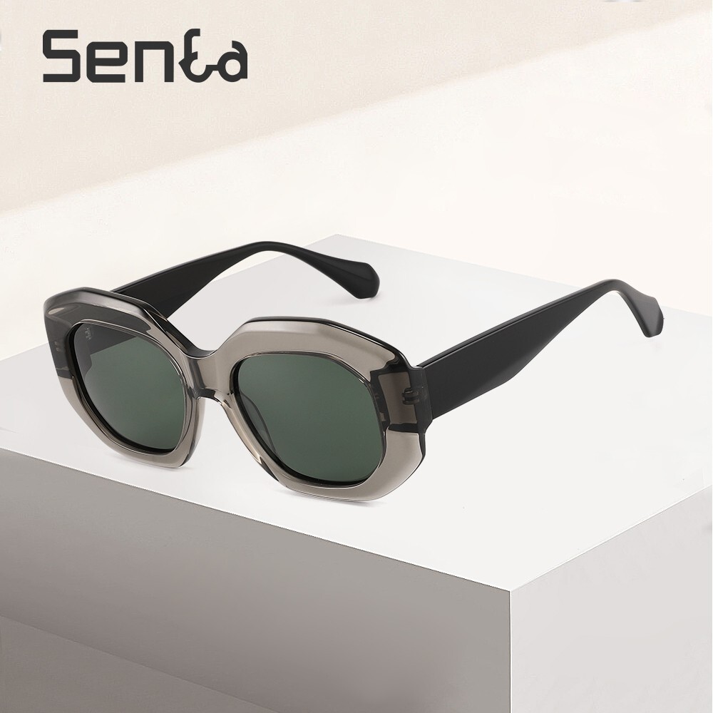 Thick square classic polarized sunglasses for men and women  display picture 3