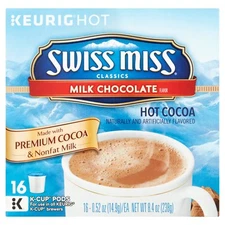 Swiss Miss Milk Chocolate Hot Cocoa 16 to 96 Keurig K cup Pods Pick Any Quantity