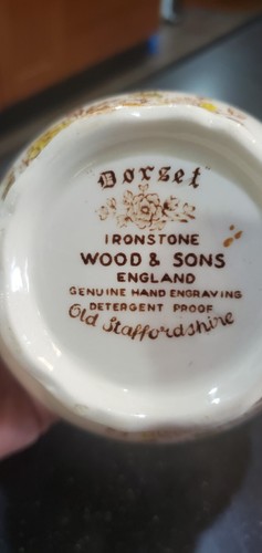 Wood & Sons Ironstone Creamer Dorset Brown Multicolor Old Staffordshire - Picture 7 of 10