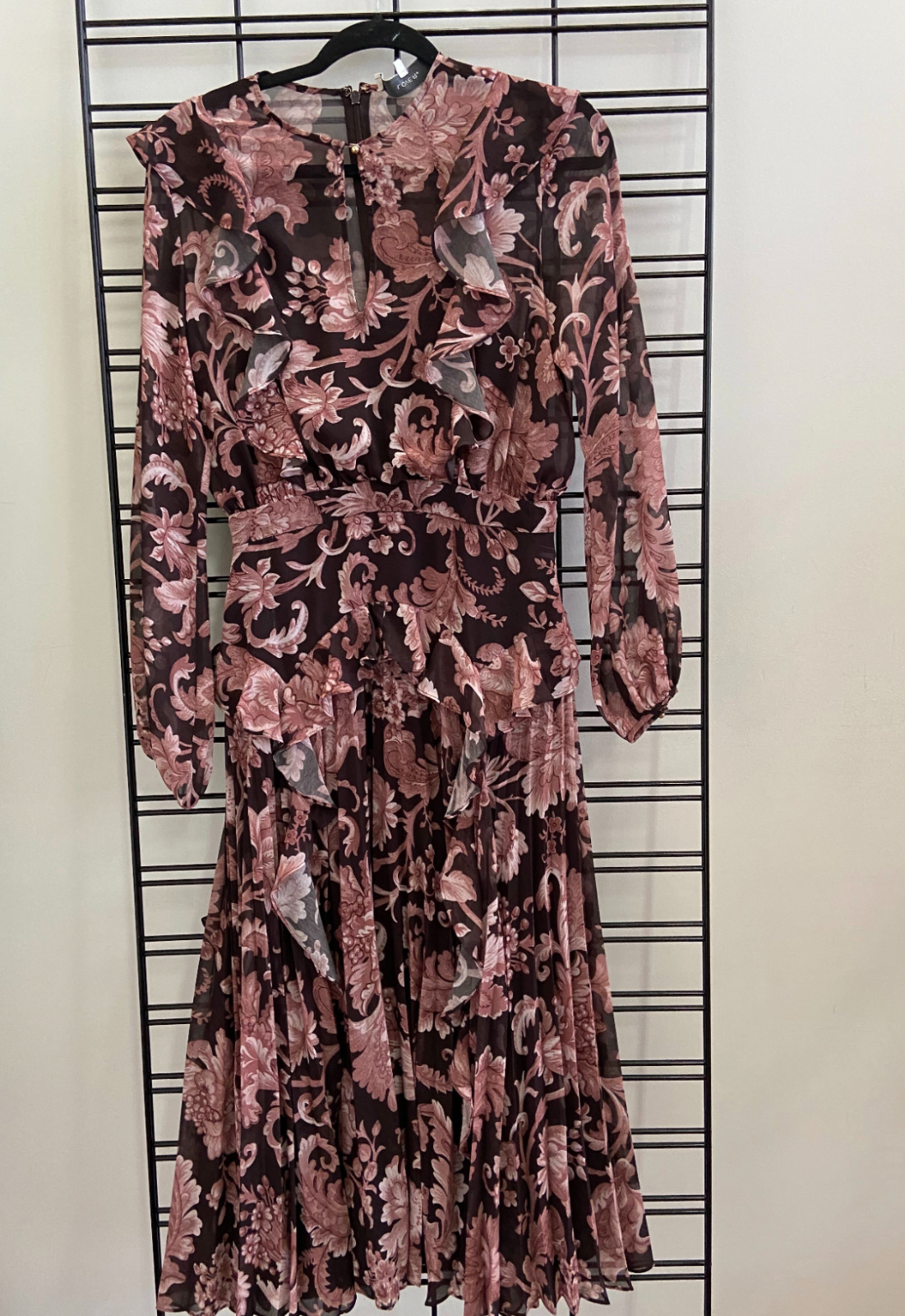 lover florence pleat midi dress