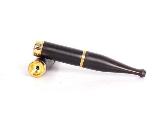 Mini Ebony Straight Rod Filter Solid Wood Smoke Tobacco Filter Cigarette Holder - Picture 3 of 5