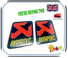 AKRAPOVIC EXHAUST STICKERS DECAL Heat Proof 88mm Aluminum UK SELLER