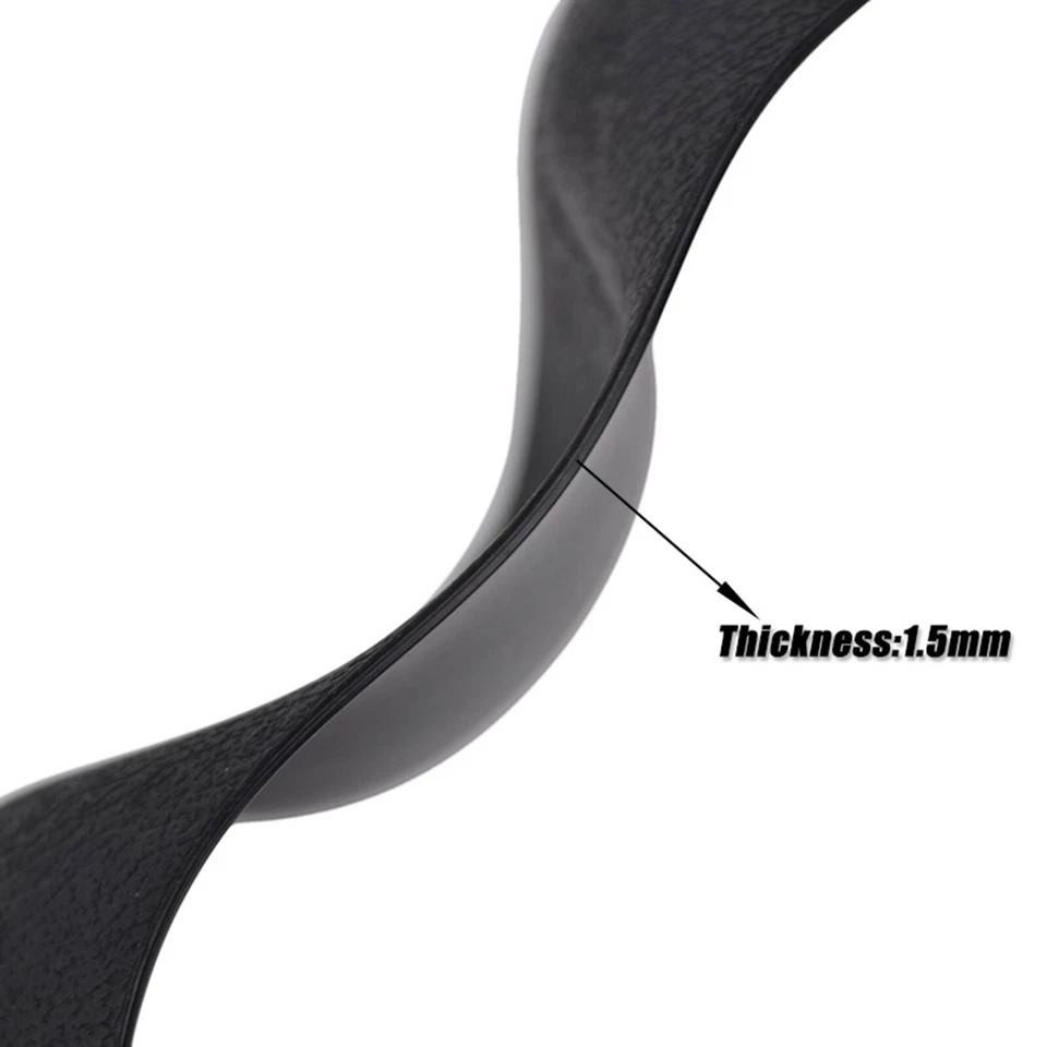 14" - 16" Car Soft Silicone Steering Wheel Cover Black Leather Texture Trims Foto 4 de 4