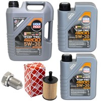 MotoröL Set 5W-30 Liqui Moly 7 Liter + ÖLfilter + Schraube FüR VW Multivan V 1.9