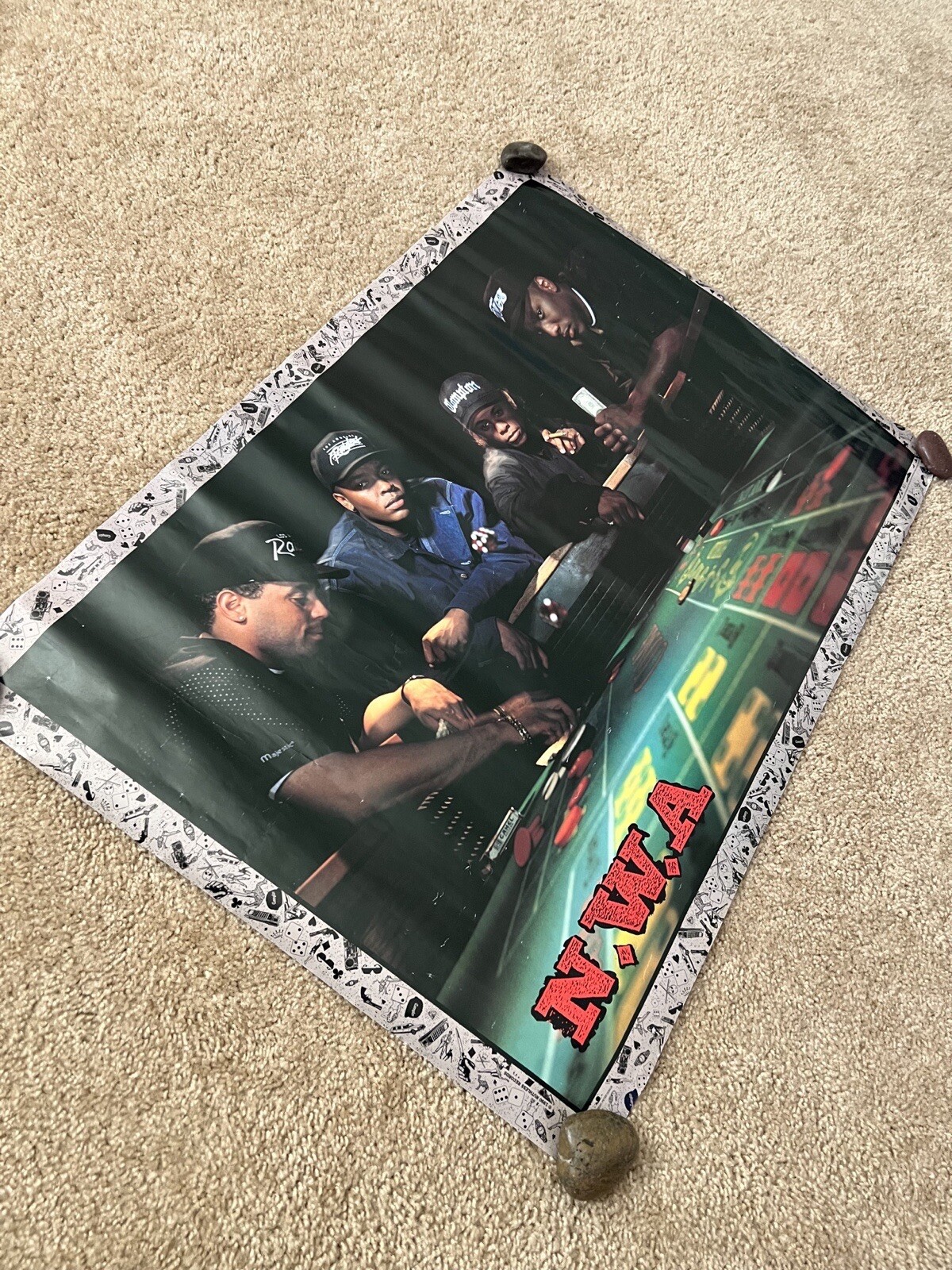 N.W.A. 90’s HIP-HOP West Coast RAP Poster 23x33” Dr. Dre, Eazy-E, Mc ...
