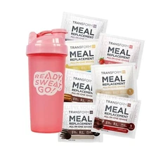 TransformHQ Meal Replacement Shake Variety Box W/ Pink Shaker