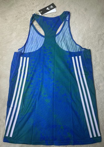 Adidas Men XS Boston Marathon 2023 Race Singlet running Jersey Green IM3385 NEW - Picture 5 of 8