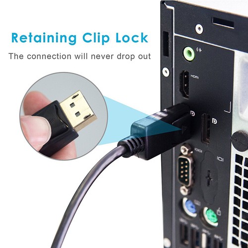 6 Feet 1.8m Gold Plated DisplayPort DP to DVI-D Male Cable Adapter HD 1080 Y^bz - Picture 5 of 8