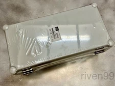 BUD 15x7x7" Hinged Latching Enclosure + Backplate, Grey Box,Outdoor NEMA 4X IP67