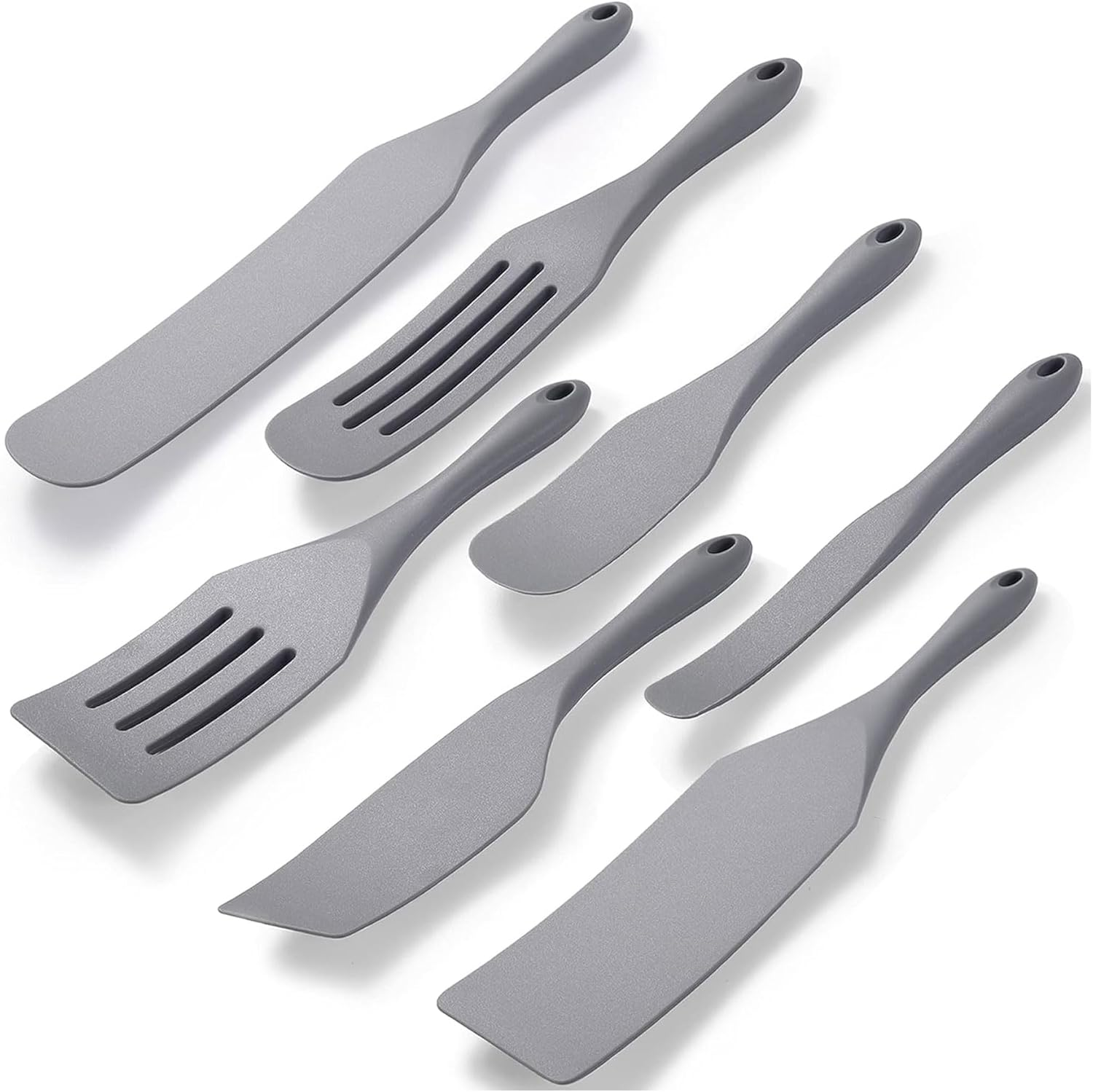 Silicone Spurtle Set, Silicone Spatula Set, Heat Resistant Cooking Utensil for N