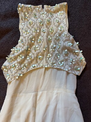 ASOS Mint Green Long Embellished Dress Size 12 | eBay UK