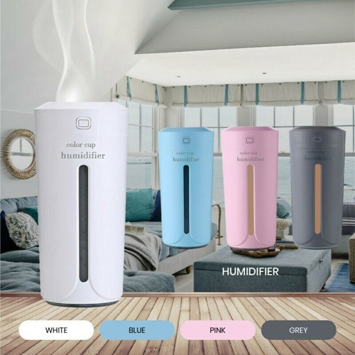 Portable LED Mini Ultrasonic Diffuser 230ML Aromatherapy Air Humidifier 4 Colors - Picture 2 of 16