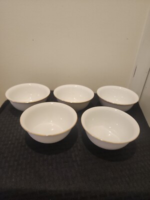 Dansk Tapestries Gold 5'' Fruit Berry Bowls Set of 5 Jack Lenor Larson 