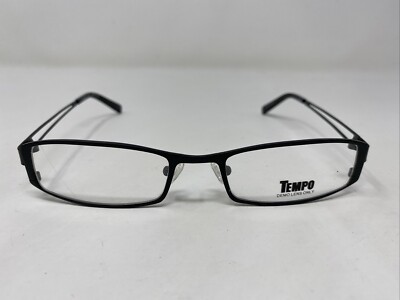 Tempo WM9007 BK 50-18-135 Black Metal Full Rim Eyeglasses Frame KM48