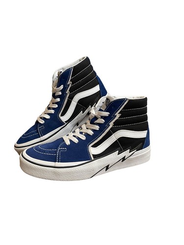 Vans SK8-HI Bolt Hi Tops Skater Sneaker Blau Wildleder Schwarz Weiß Unisex Herren 7 "