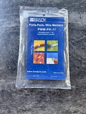 Brady PWM-PK-11 Cable Markers Pre-Marked Card Adhesive Vinyl White Pack, NEW.