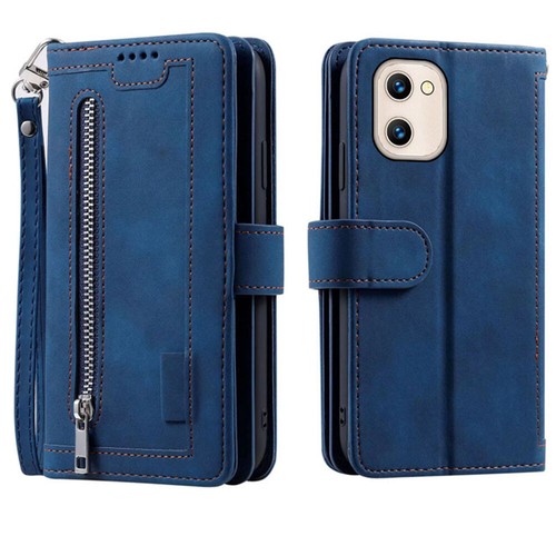 Estuche billetera Umidigi G1, estuche magnético abatible con cremallera de cuero para tarjetas para Umidigi G1 - Imagen 17 de 26