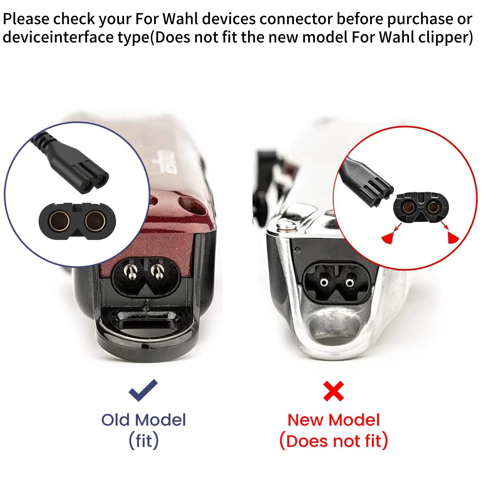 Replacement Charger Cord For Wahl Cordless Magic Clip 8148/8504/2245/8591/1919