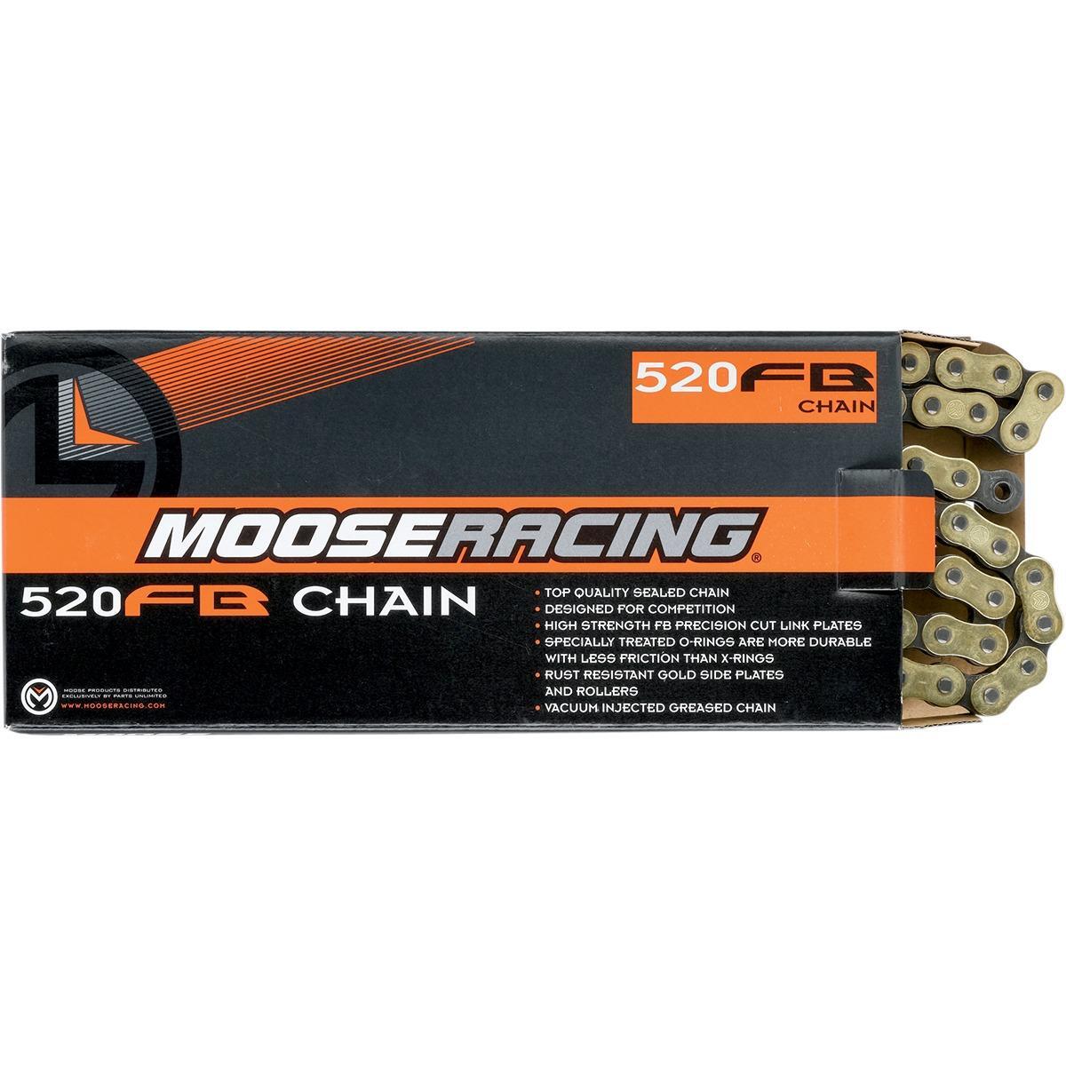 Moose Racing 520FB Gold Silver 116 Link Off road Dirt Bike Drive Rivet Chain