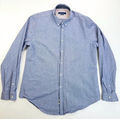 Zara Man Slim Fit Size 2XL Men's Blue Oxford Style Button Down Long Sleeve  Shirt | eBay