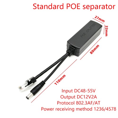 48V To 12V POE Connectors Adapter Cable Splitter Injector Power Supply Module AT - Picture 5 of 11
