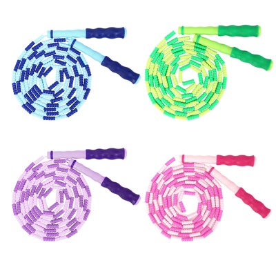 Soft Beaded Jump Rope Multifunction Segmented Skipping Rope for Fitness Exercise