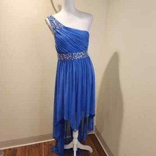 City STUDIO high Low sparkle evening one shoulder  dress size 7