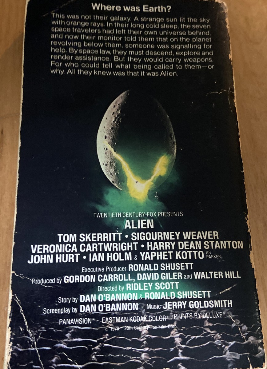 Alien” by Alan Dean Foster (1979) Warner Books 1st Print