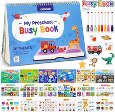 Busy Book for Toddlers, 36 Preschool Learning Activities, Montessori Homeschool