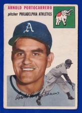ARNOLD ARNIE PORTOCARRERO ROOKIE athletics A'S 1954 TOPPS #214 FAIR