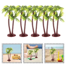 5PCS model tree Mini Fake Coconut Palm Trees for Micro Landscape Aquarium Fish