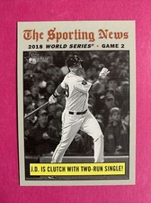 🐶 2019 Topps Heritage World Series Game 2 J.D. Martinez is Clutch Red Sox