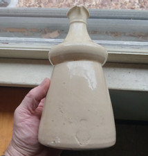 1858 DAVIDS & CO NEW YORK EMB WHITE STONEWARE INK BOTTLE 8 1/4"LARGE QUART SIZE