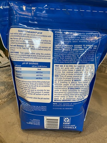Swimming Pool Ph Up 4 Lb Raises Ph Protects against Eye & Skin Irritation LOT 2 - Picture 5 of 7