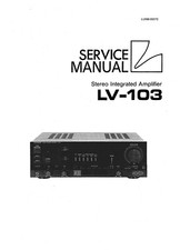 Service Manuel D'Instructions pour Luxman LV-103