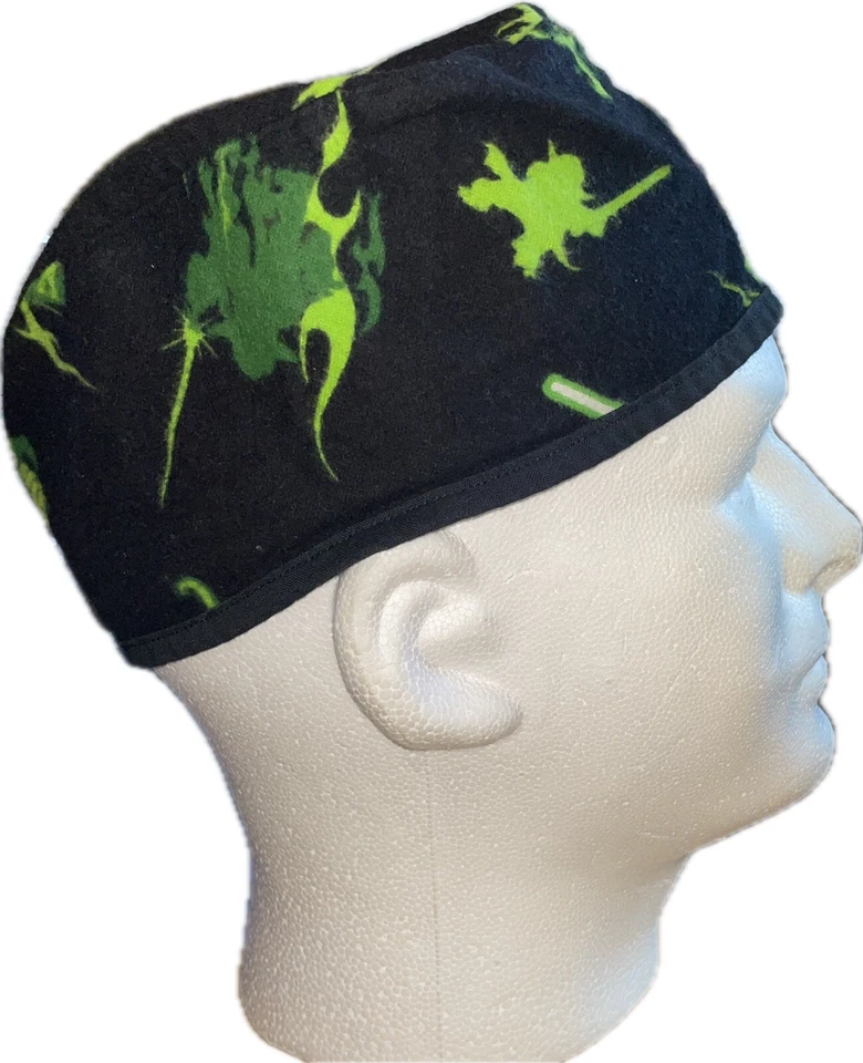 Star Wars Yoda Flannel Scrub Hat Chemo Cap - Image 2 of 4