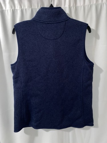 L.L. Bean Sweater Fleece Vest Navy Blue Women’s Medium NWT Nationwide Logo - Picture 4 of 4