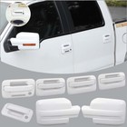 For 09-14 Ford F150 Accessories White Door Handle COVERS w/PSK+Mirrors+Tailgate