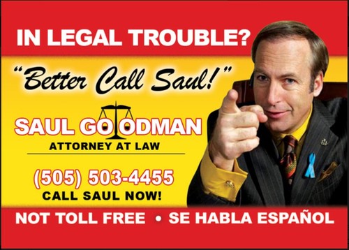 Better Call Saul When You Need Legal Help on a large 3.5” x 2.5” Metal Magnet. - Picture 2 of 3