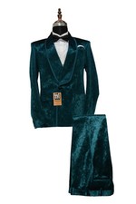 Men Rama Velvet Suits Designer Wedding Casual Dinner Suits Coat Pants 