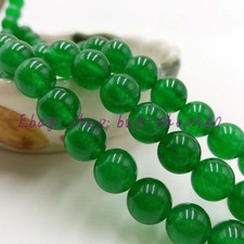 Natural 4mm Round Green Jade Gemstone Loose Beads 15" AAA