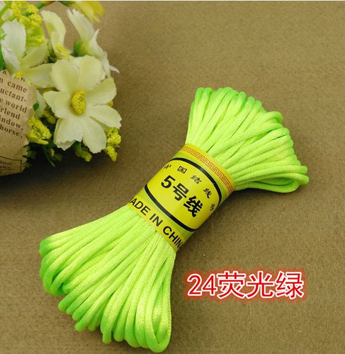 10M Chinese Knot Satin Nylon Braided Cord Macrame Beading Rattail Wire Cord  - Picture 16 of 32