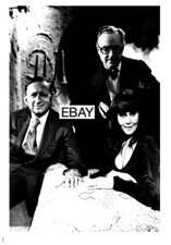 FORREST J ACKERMAN & ROBERT (PSYCHO) BLOCH 1972 TV PHOTO MOONA LISA HORROR HOST