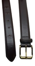 Cowhide Leather Belt Sz 36 Brown Made In USA Solid Brass Buckle Minty